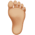 🦶🏼 foot: medium-light skin tone display on Apple